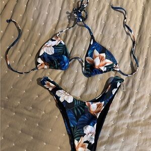 SHEIN Blue Floral Bikini